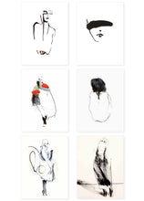 Load image into Gallery viewer, PRESENT NOW set of six limited edition prints 30 cm x 40 cm - Petra Lunenburg Illustration
