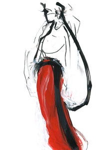 FASHION ILLUSTRATIONS set of six limited edition prints 30 cm x 40 cm - Petra Lunenburg Illustration